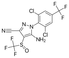 Chemical structure of fipronil
