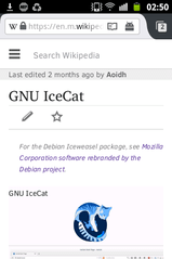 Firefox 38 showing proper render of Wikipedia page