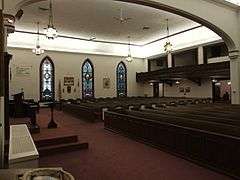 Pews, stained-glass windows and a choir loft