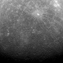 The first-ever photograph from Mercury orbit, taken by MESSENGER on March 29, 2011.