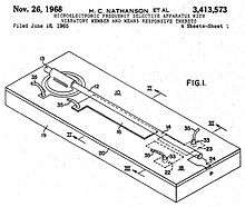 Figure of first MEMS device from U.S. patent 3413573