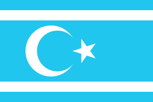 Iraqi Turkmen Front flag used by the Turkmen Brigades.