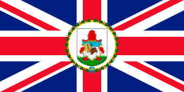 A Union Flag defaced with the coat-of-arms of Bermuda