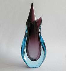 modern bi-color vase