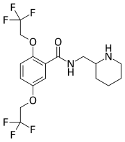 Skeletal formula of flecainide