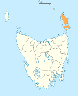 Map showing Flinders LGA in Tasmania