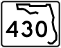 State Road 430 marker