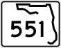 State Road 551 marker