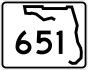 State Road 651 marker