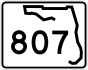 Florida State Road 807 marker