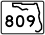 Florida State Road 809 marker