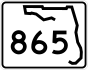 Florida State Road 865 marker