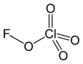 Full structural formula of fluorine perchlorate