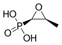 Structural formula of fosfomycin