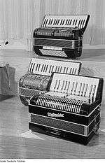 Three Weltmeister accordions