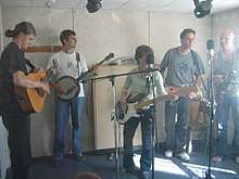 European bluegrass group Fragment in studio.