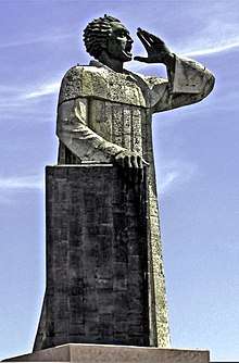 An image of Montesinos' statute in Santo Domingo
