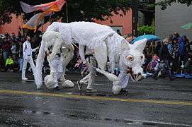 White wolf at the 2011 Fremont Solstice Parade