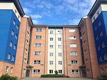 Accommodation block at Fylde College