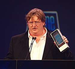 Gabe Newell at Game Developer Conference in 2010