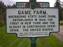Game Farm, Sherburne, NY