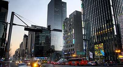 Gangnam Station area in Seoul, South Korea.