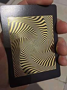 Gemaco Gold Foil Back Playing card with a border