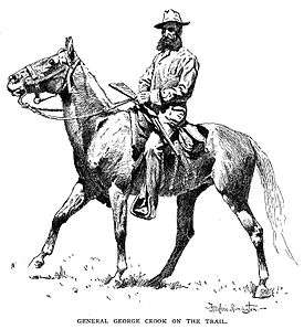 Drawing of Maj. Gen. George Crook on horseback