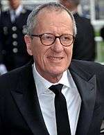 Photo of Geoffrey Rush at the Cannes Film Festival in 2011.