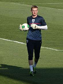 Long playing for the England Under-21 team