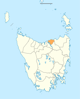 Map showing George Town LGA in Tasmania