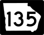 State Route 135 marker