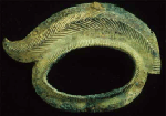 Colour photograph of the Gevninge helmet fragment