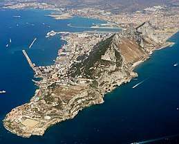 Aerial view of Gibraltar from the south—east looking north—west towards the town