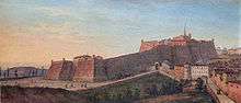 Veduta della fortezza Paolina di Perugia, Galleria Nazionale dell'Umbria, painting by Giuseppe Rossi.