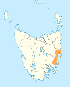 Map showing Glamorgan-Spring Bay LGA in Tasmania