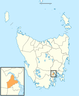 Map showing Glenorchy City LGA in Tasmania