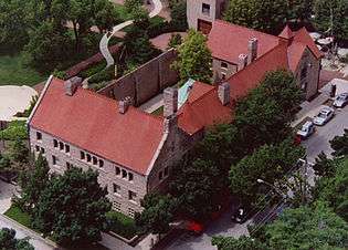 Aerial view of the Glessner House Museum