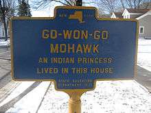 Home of Go-Won-Go Mohawk, Greene, NY