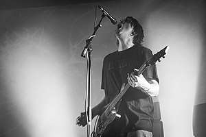 Justin Broadrick (guitar, vocals) performing with Godflesh