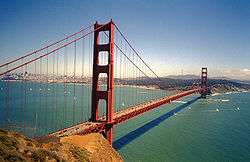 A photograph of Golden Gate Bridge