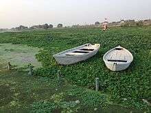 Gomti riverfront; water stopped for construction