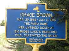 Grace Brown's family home at Otselic, NY
