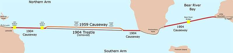 Great Salt Lake Causeway Map