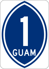 Guam Highway 1 marker