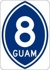 Guam Highway 8 marker