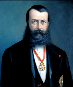 Painted portrait of Guillem d'Areny-Plandolit in 1866