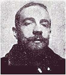 Black and white photograph of Gustave Verbeek in 1895