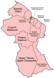 Regions in Guyana.
