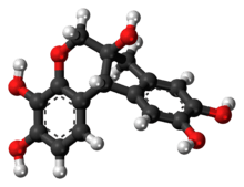 Ball-and-stick model of the haematoxylin molecule